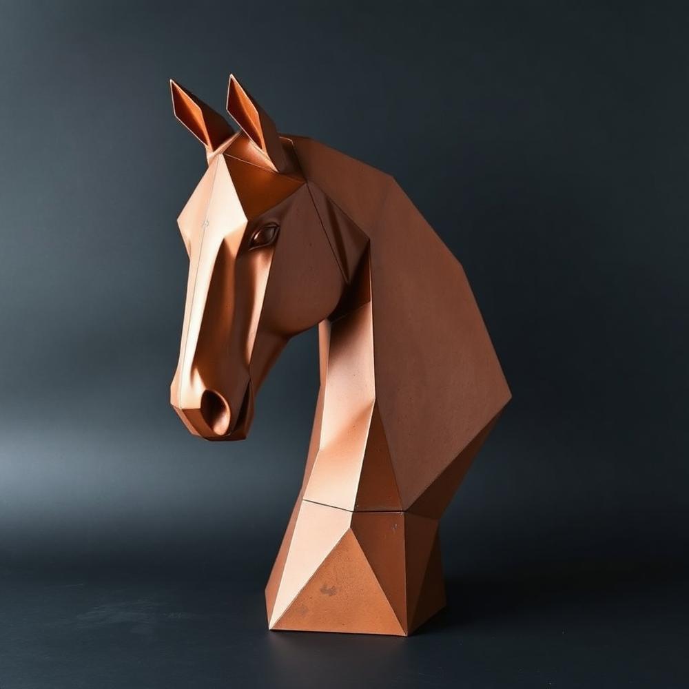 Corten Mare, a faceted corten sculpture by Tomas Bergqvist