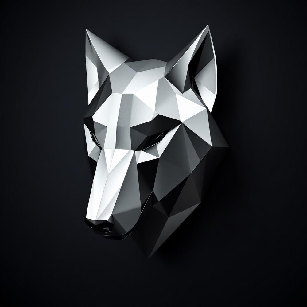 Grey Sentinel, a faceted stainless sculpture by Ndidi Okafor